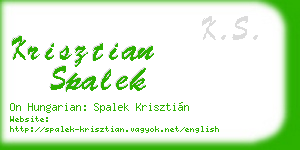 krisztian spalek business card